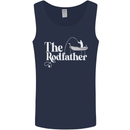 The Rodfather Funny Fishing Rod Father Mens Vest Tank Top Navy Blue