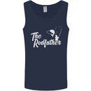The Rodfather Funny Fishing Rod Father Mens Vest Tank Top Navy Blue