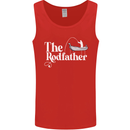 The Rodfather Funny Fishing Rod Father Mens Vest Tank Top Red
