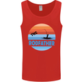 The Rodfather Funny Fishing Rod Father Mens Vest Tank Top Red