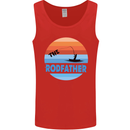 The Rodfather Funny Fishing Rod Father Mens Vest Tank Top Red