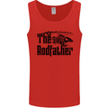 The Rodfather Funny Fishing Rod Father Mens Vest Tank Top Red