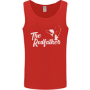 The Rodfather Funny Fishing Rod Father Mens Vest Tank Top Red