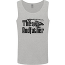 The Rodfather Funny Fishing Rod Father Mens Vest Tank Top Sports Grey
