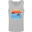 The Rodfather Funny Fishing Rod Father Mens Vest Tank Top Sports Grey
