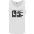 The Rodfather Funny Fishing Rod Father Mens Vest Tank Top White