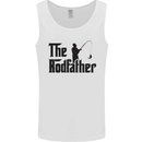 The Rodfather Funny Fishing Rod Father Mens Vest Tank Top White