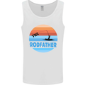 The Rodfather Funny Fishing Rod Father Mens Vest Tank Top White