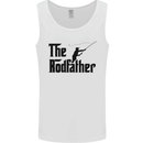 The Rodfather Funny Fishing Rod Father Mens Vest Tank Top White
