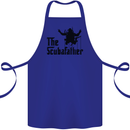 The Scuba Father Day Funny Diver Diving Cotton Apron 100% Organic Royal Blue