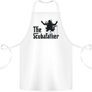 The Scuba Father Day Funny Diver Diving Cotton Apron 100% Organic White
