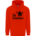 The Scuba Father Day Funny Diver Diving Mens 80% Cotton Hoodie Bright Red