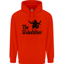 The Scuba Father Day Funny Diver Diving Mens 80% Cotton Hoodie Bright Red