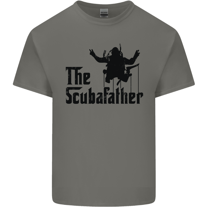 The Scuba Father Day Funny Diver Diving Mens Cotton T-Shirt Tee Top Charcoal