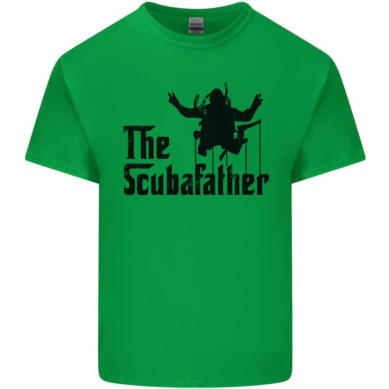 The Scuba Father Day Funny Diver Diving Mens Cotton T-Shirt Tee Top Irish Green