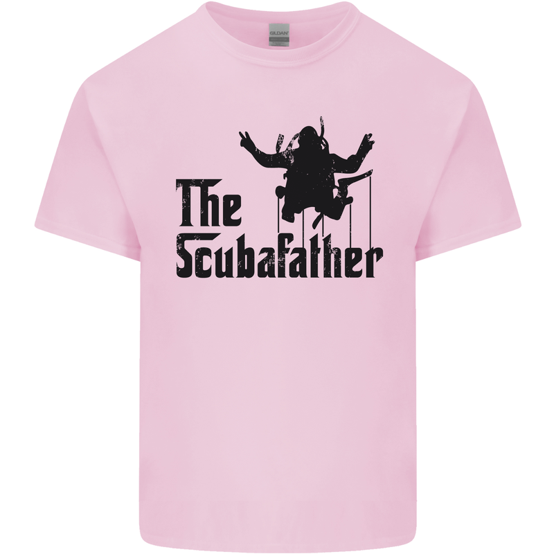 The Scuba Father Day Funny Diver Diving Mens Cotton T-Shirt Tee Top Light Pink