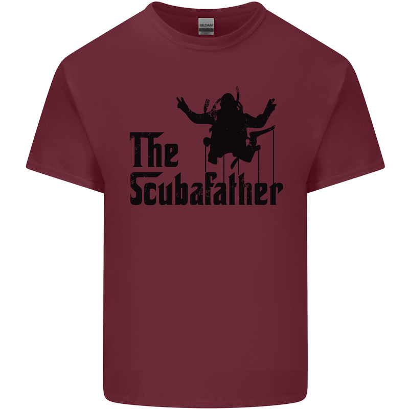The Scuba Father Day Funny Diver Diving Mens Cotton T-Shirt Tee Top Maroon
