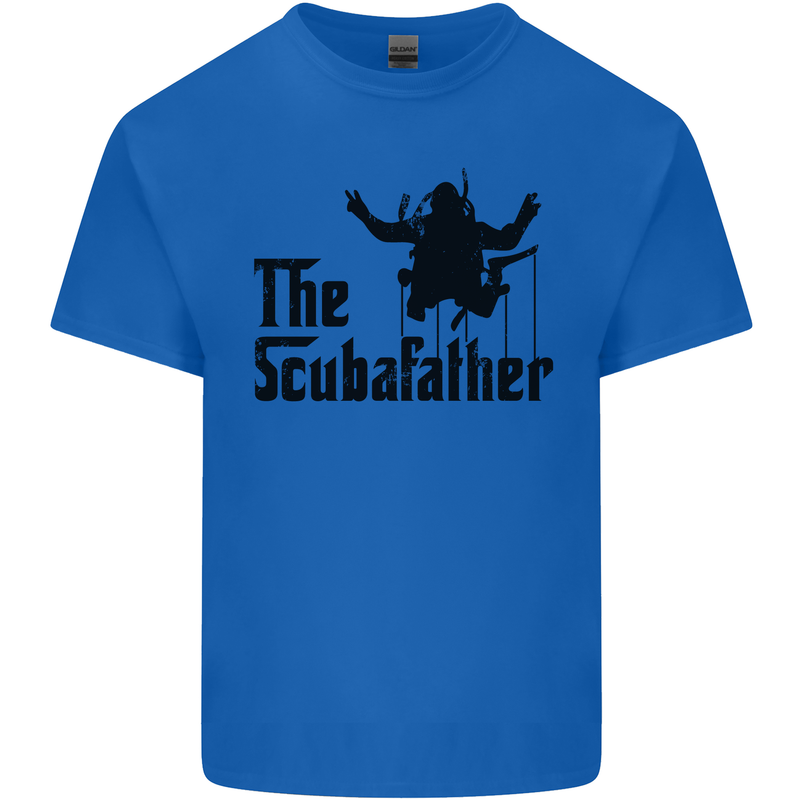 The Scuba Father Day Funny Diver Diving Mens Cotton T-Shirt Tee Top Royal Blue