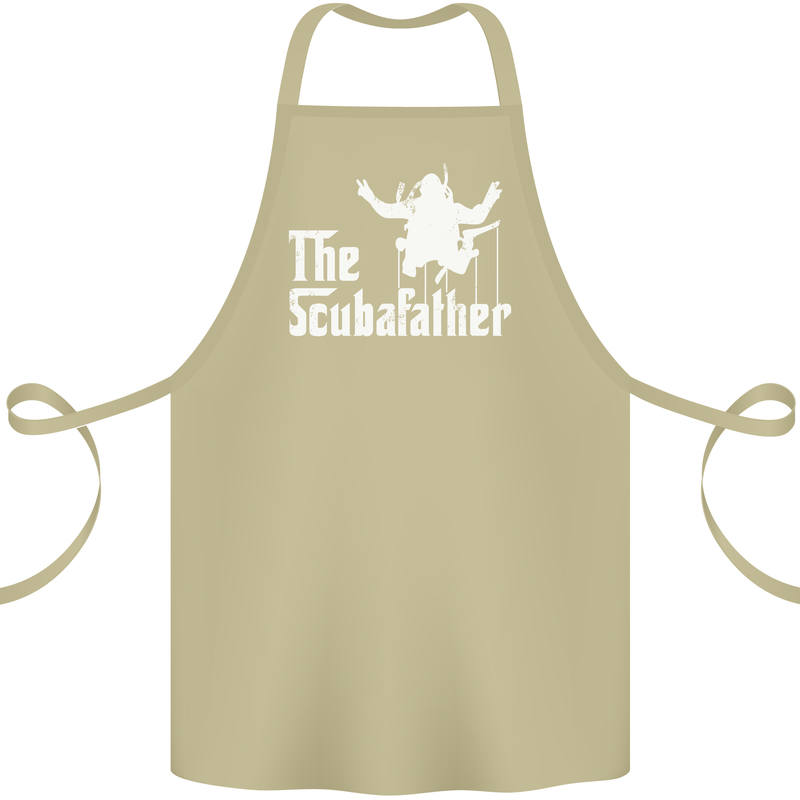 The Scuba Father Day Funny Diving Diver Cotton Apron 100% Organic Khaki