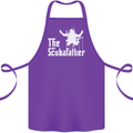 The Scuba Father Day Funny Diving Diver Cotton Apron 100% Organic Purple