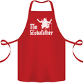 The Scuba Father Day Funny Diving Diver Cotton Apron 100% Organic Red