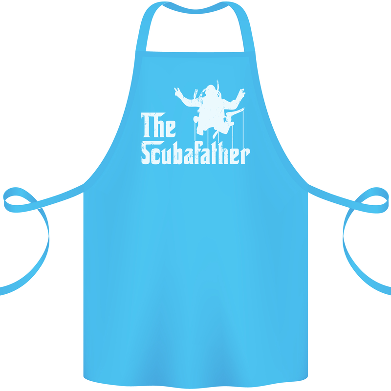 The Scuba Father Day Funny Diving Diver Cotton Apron 100% Organic Turquoise