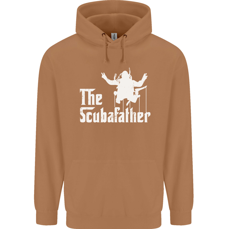 The Scuba Father Day Funny Diving Diver Mens 80% Cotton Hoodie Caramel Latte