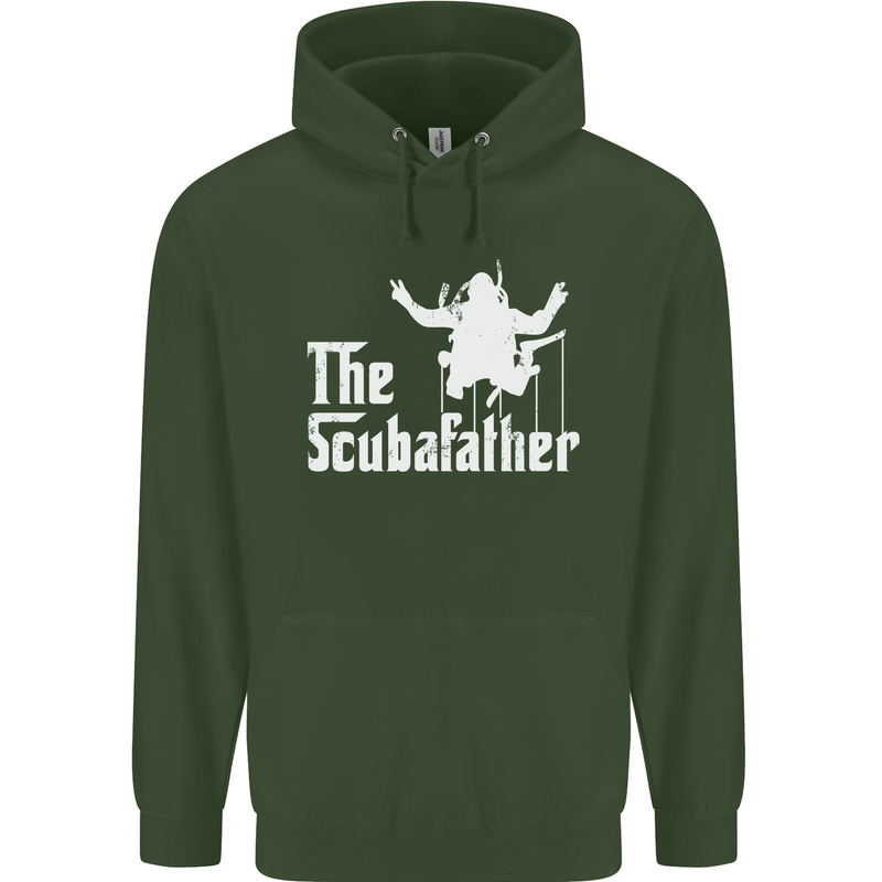 The Scuba Father Day Funny Diving Diver Mens 80% Cotton Hoodie Forest Green