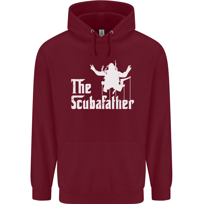 The Scuba Father Day Funny Diving Diver Mens 80% Cotton Hoodie Maroon