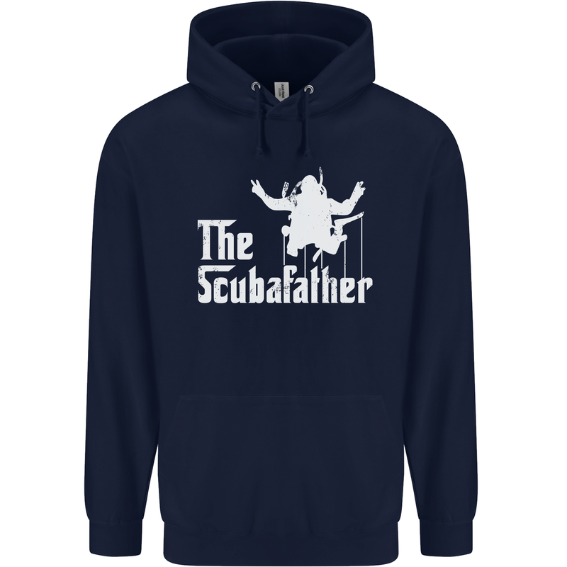 The Scuba Father Day Funny Diving Diver Mens 80% Cotton Hoodie Navy Blue