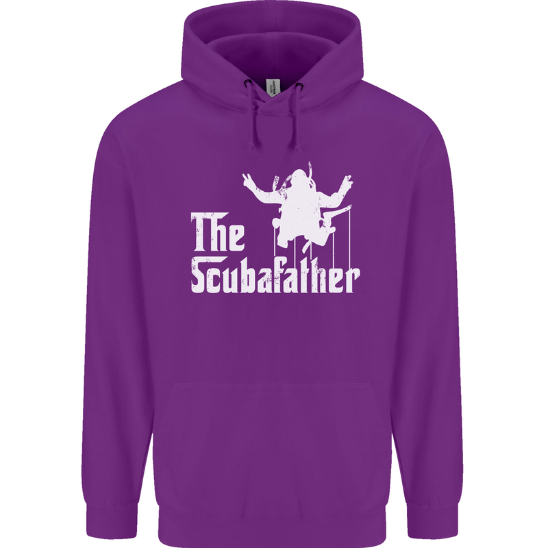 The Scuba Father Day Funny Diving Diver Mens 80% Cotton Hoodie Purple