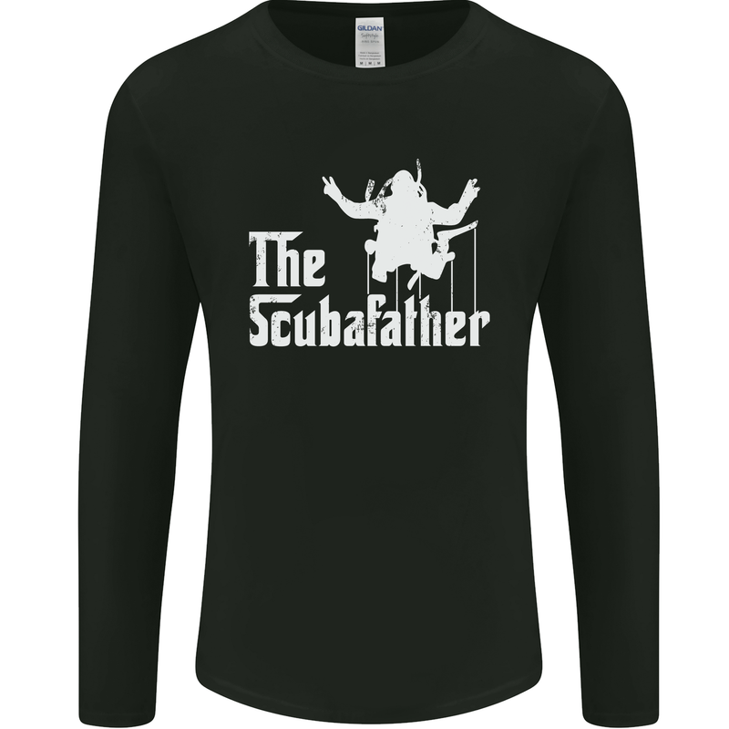 The Scuba Father Day Funny Diving Diver Mens Long Sleeve T-Shirt Black