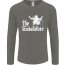 The Scuba Father Day Funny Diving Diver Mens Long Sleeve T-Shirt Charcoal