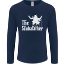 The Scuba Father Day Funny Diving Diver Mens Long Sleeve T-Shirt Navy Blue