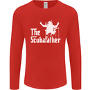 The Scuba Father Day Funny Diving Diver Mens Long Sleeve T-Shirt Red