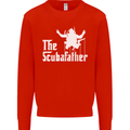 The Scuba Father Day Funny Diving Diver Mens Sweatshirt Jumper Bright Red