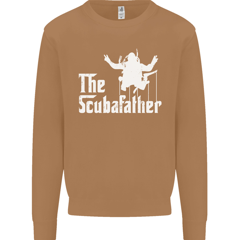 The Scuba Father Day Funny Diving Diver Mens Sweatshirt Jumper Caramel Latte