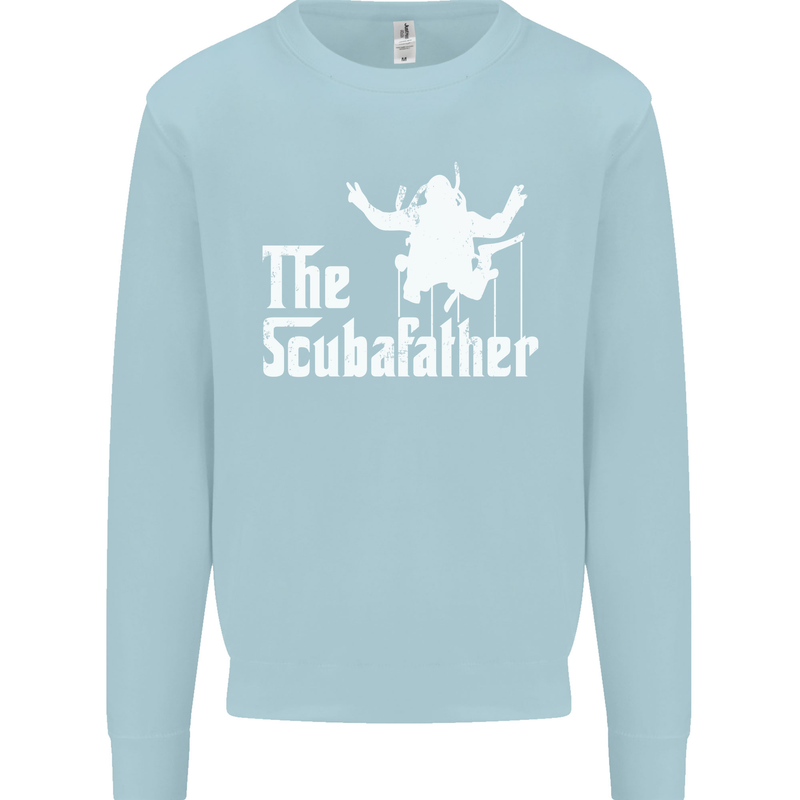 The Scuba Father Day Funny Diving Diver Mens Sweatshirt Jumper Light Blue