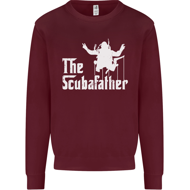 The Scuba Father Day Funny Diving Diver Mens Sweatshirt Jumper Maroon