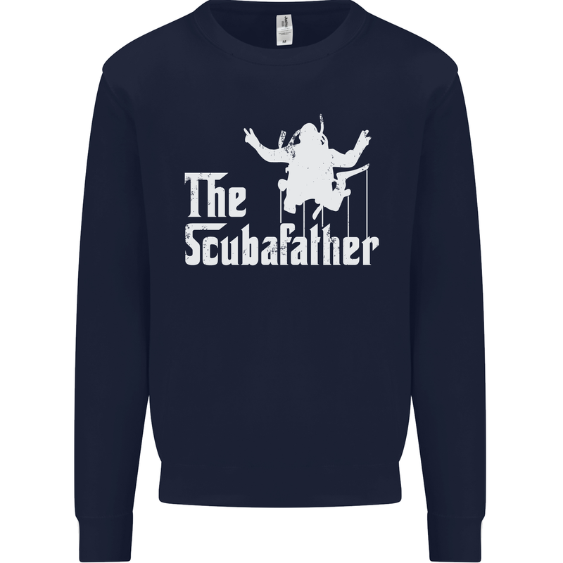 The Scuba Father Day Funny Diving Diver Mens Sweatshirt Jumper Navy Blue