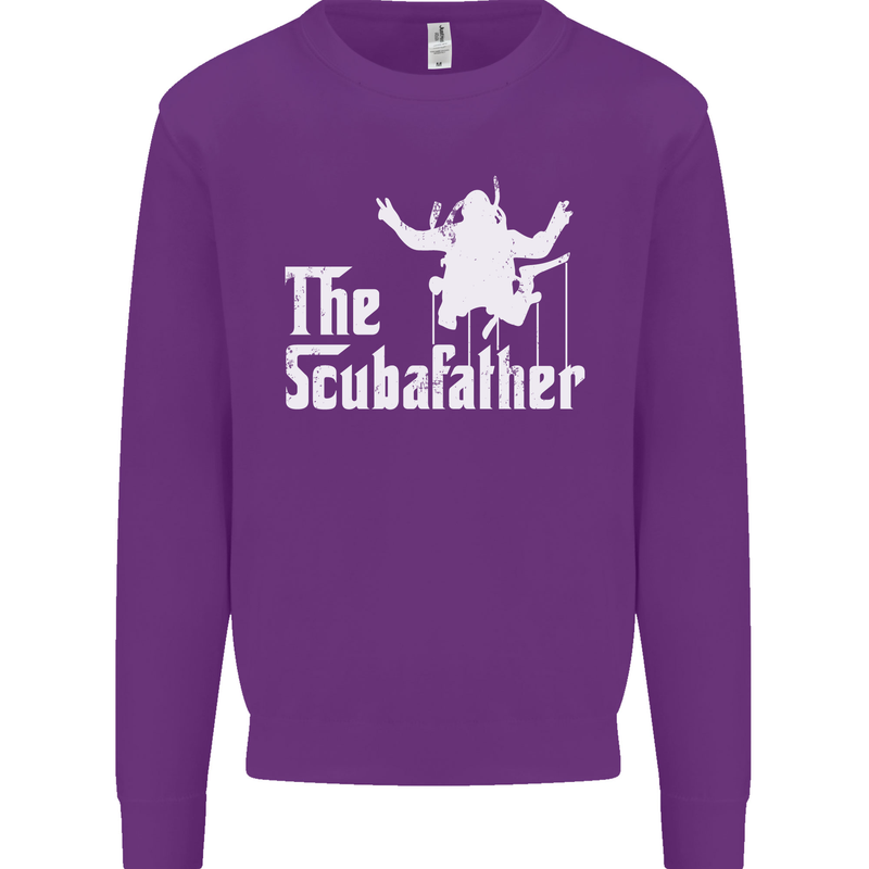 The Scuba Father Day Funny Diving Diver Mens Sweatshirt Jumper Purple