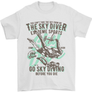 The Skydiver Extreme Sports Skydiving Mens T-Shirt Cotton Gildan White