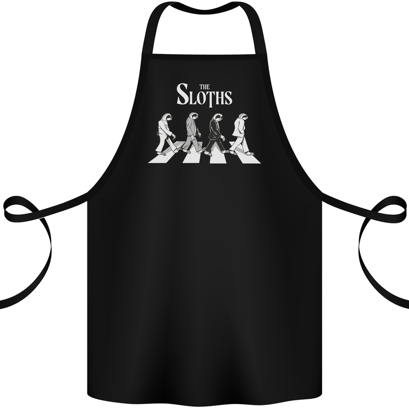 The Sloths Funny Music Parody Cotton Apron 100% Organic Black
