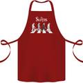 The Sloths Funny Music Parody Cotton Apron 100% Organic Maroon
