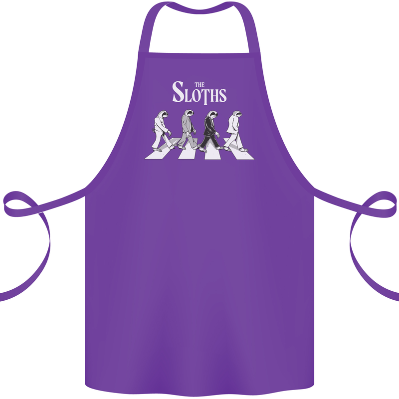 The Sloths Funny Music Parody Cotton Apron 100% Organic Purple