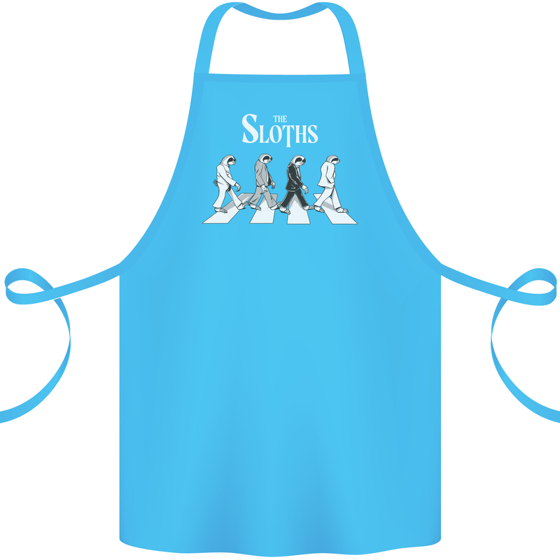 The Sloths Funny Music Parody Cotton Apron 100% Organic Turquoise