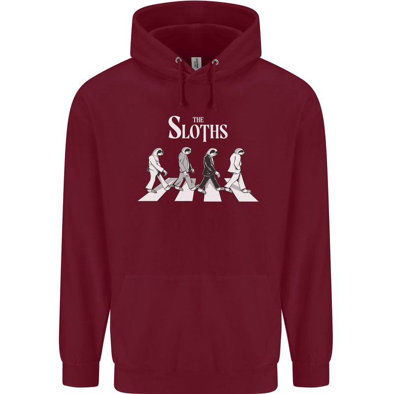 The Sloths Funny Music Parody Mens 80% Cotton Hoodie Maroon