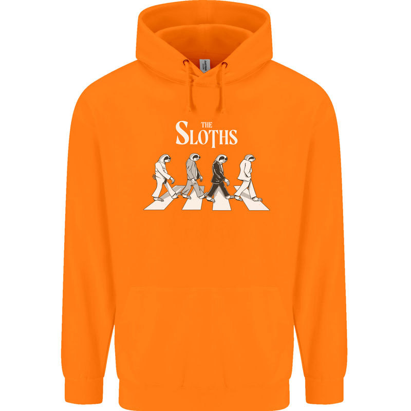 The Sloths Funny Music Parody Mens 80% Cotton Hoodie Orange