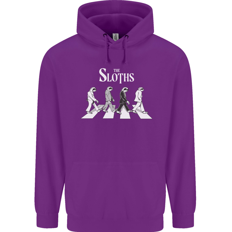 The Sloths Funny Music Parody Mens 80% Cotton Hoodie Purple