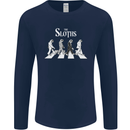 The Sloths Funny Music Parody Mens Long Sleeve T-Shirt Navy Blue